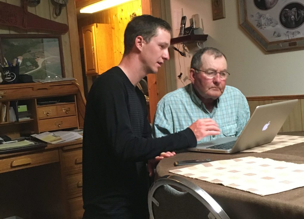 Caleb_post_explaining to outfitter Ucross High Plains Stewardship